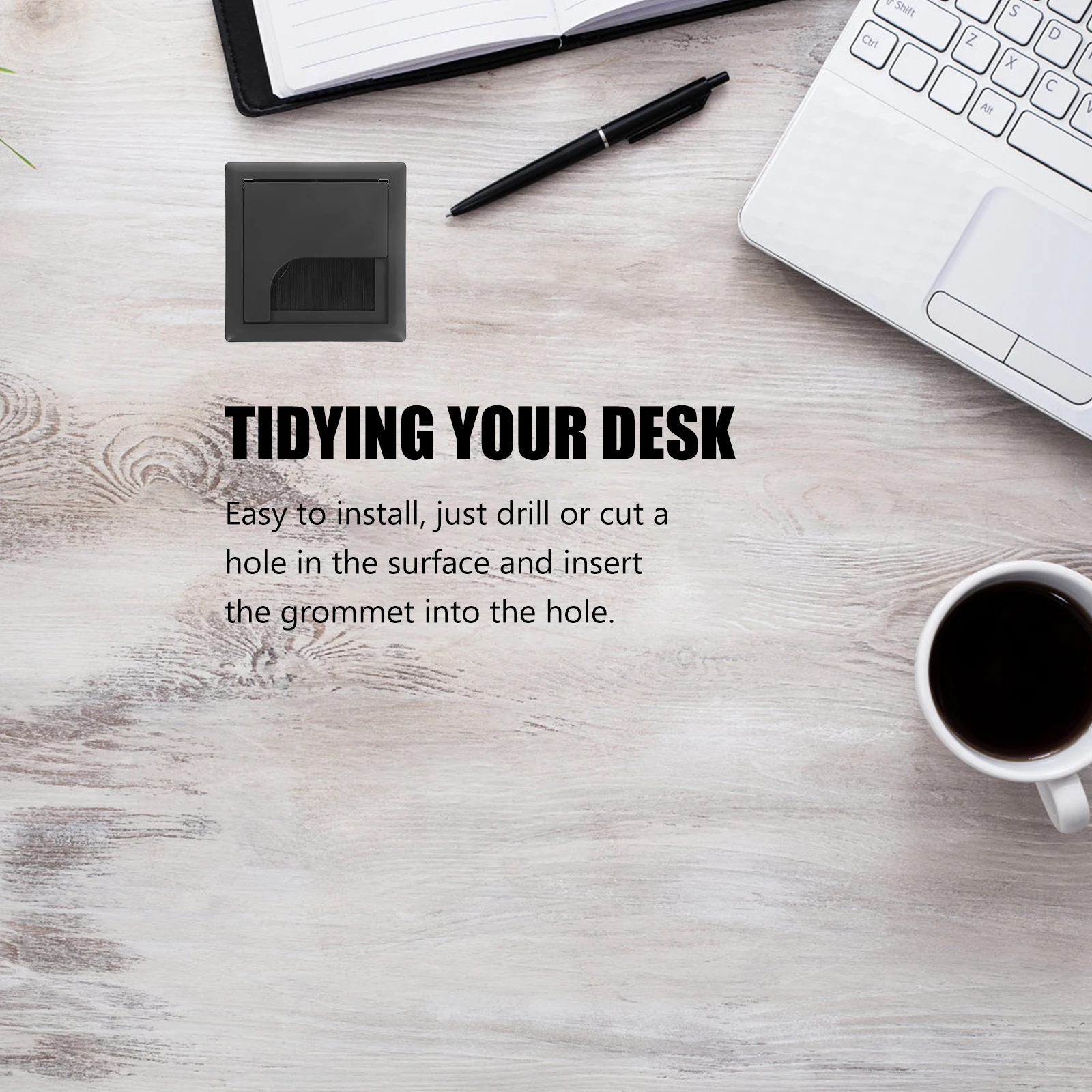 4 قطعة جروميت كابل قسط منظم الأسلاك البلاستيكية لطاولة مكتب المنزل مكتب إدارة الكبلات غطاء فتحة التخزين #6