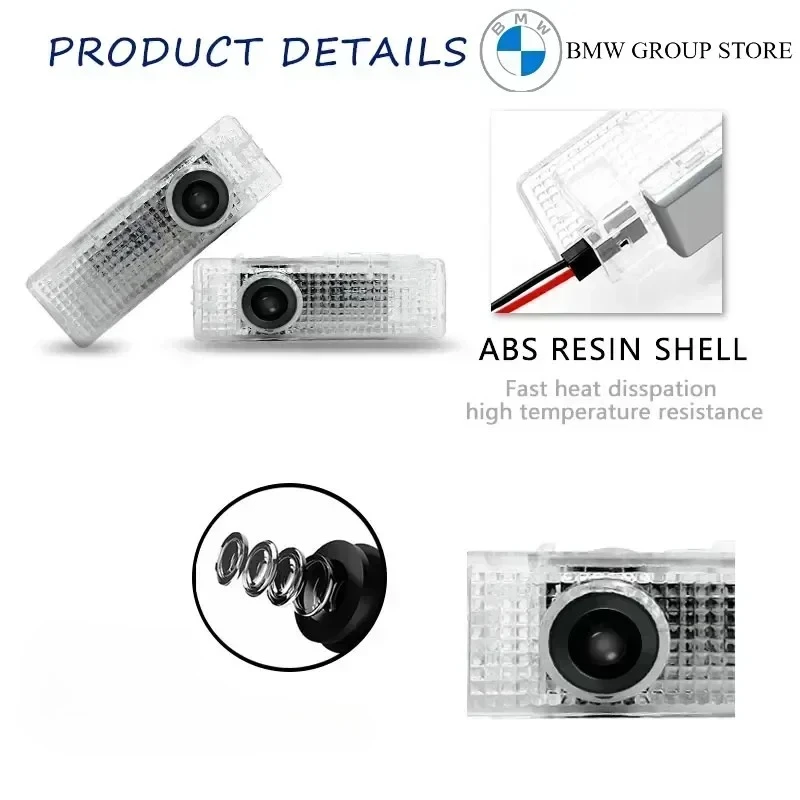 2/4pcs Car LED welcome lamp is suitable for BMW 1 series E81 E82 E87 E88 F20 F21 04-18 /2 4 5 6 7 series decorative lighting.