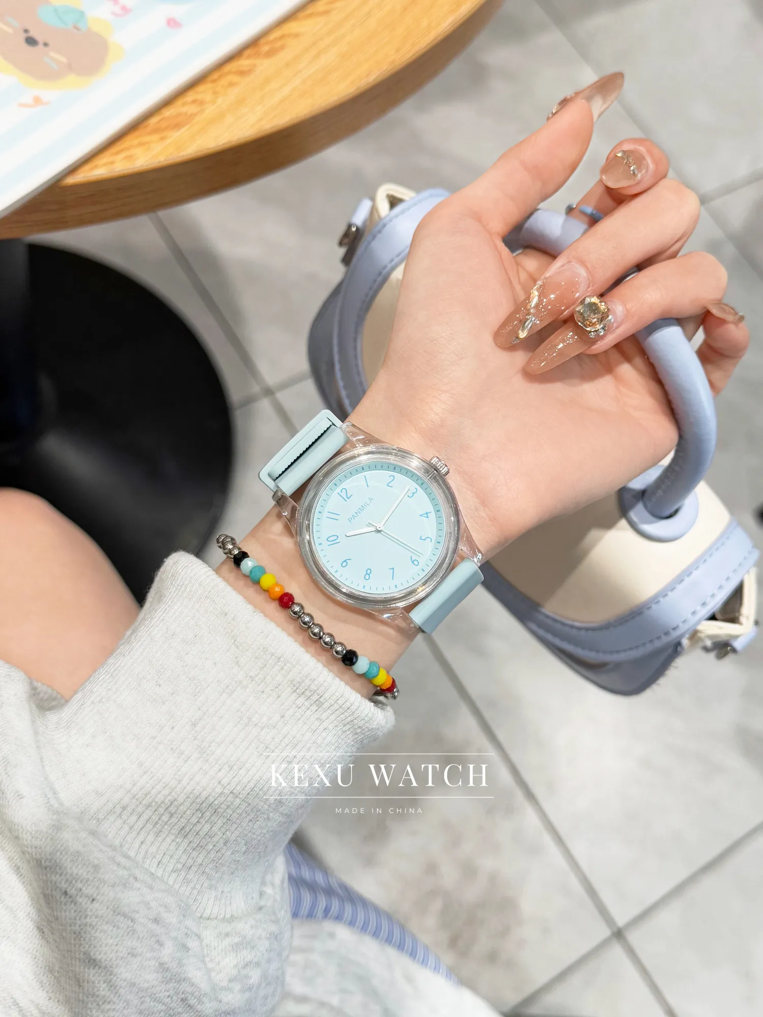PANMILA watch Sweet Cute Silicone Strap Transparent Round Minimalist Women's Watch