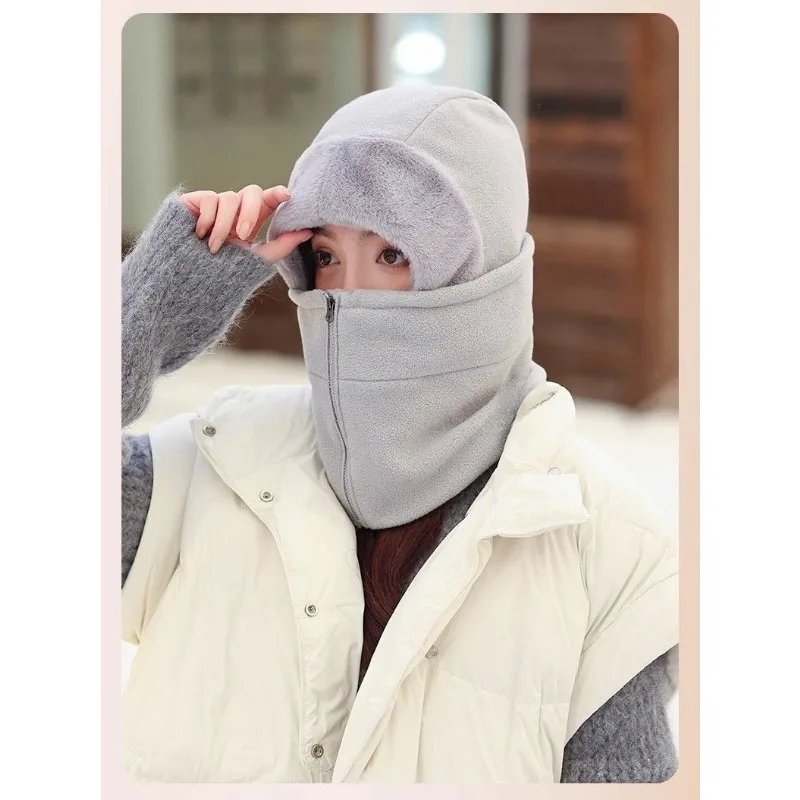 قبعة شتوية للجنسين 3 في 1 للدراجة الإلكترونية - مقاومة للرياح/البرودة، دافئة، تدفئة الأذن، جراب للرقبة