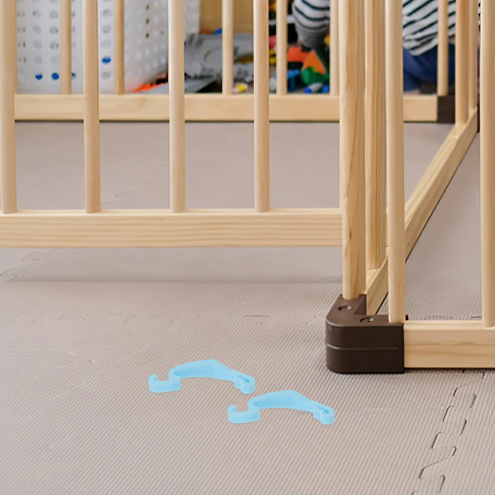 

20Pcs Baby Fence Fixed Side Clips Plastic Lock Clips for Secure Indoor Safety Fence Connector Clamps Replacement Buckles for Pet