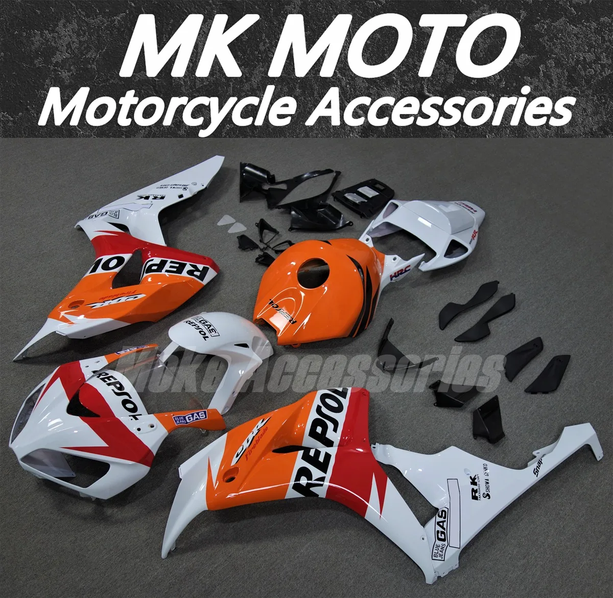

Moke moto Motorcycle Fairings Kit Fit For Cbr1000rr 2006-2007 Bodywork Set High Quality ABS Injection White Orange Red New