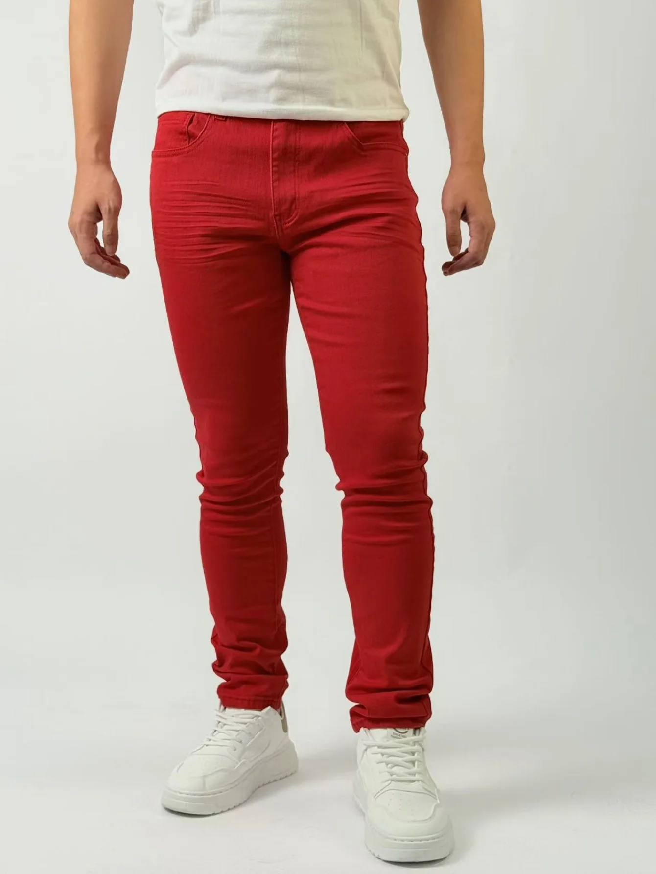 

KING JEANS RED Men's Long Pants Bulletproof Business Office Style Simple And Versatile Suitable For Various Occasions