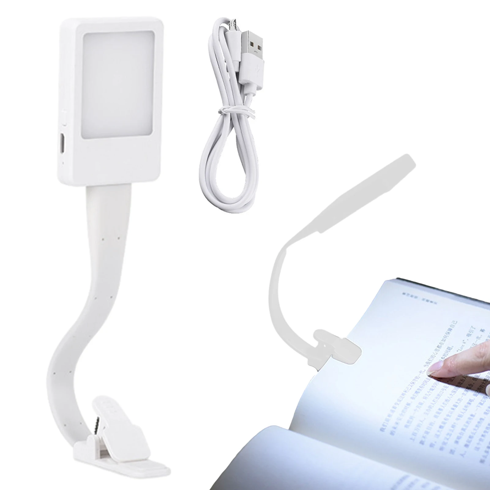 

Led Book Light Clip On Eye Care Book Reading Lamp with 3 Brightness Levels Bright LED Clip Lights for Reading In Bed Lightweight