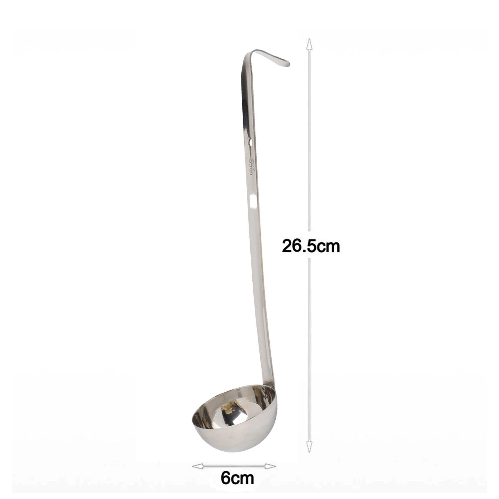 Cleaning Light Brightness Sliver Dining Rooms Kitchen Cooking Soup Convenient Bent Hook Design Capacity Indicator