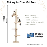 5-Level Cat Town climate Toys Structures Cat Climber Tree Post Helves Mat multilay Platform Super Large with Hanging ball