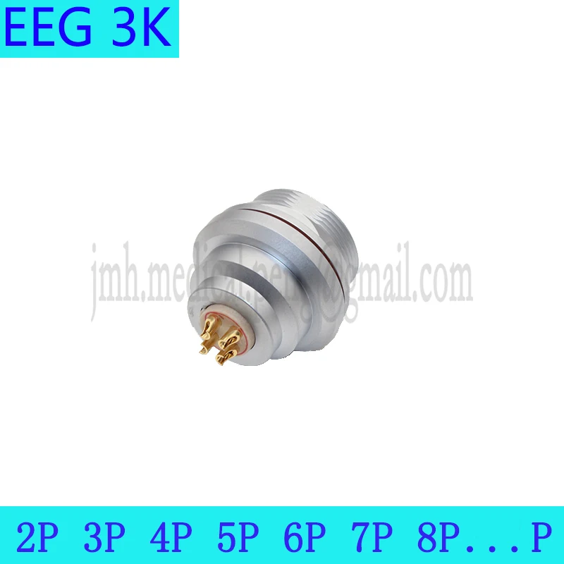 EEG 3K Waterproof IP68 2 3 4 5 6 7 8 9 10 12 14 16 18 20 22P Hole Aviation Fixed Connector Push-pull Self-locking Female Socket