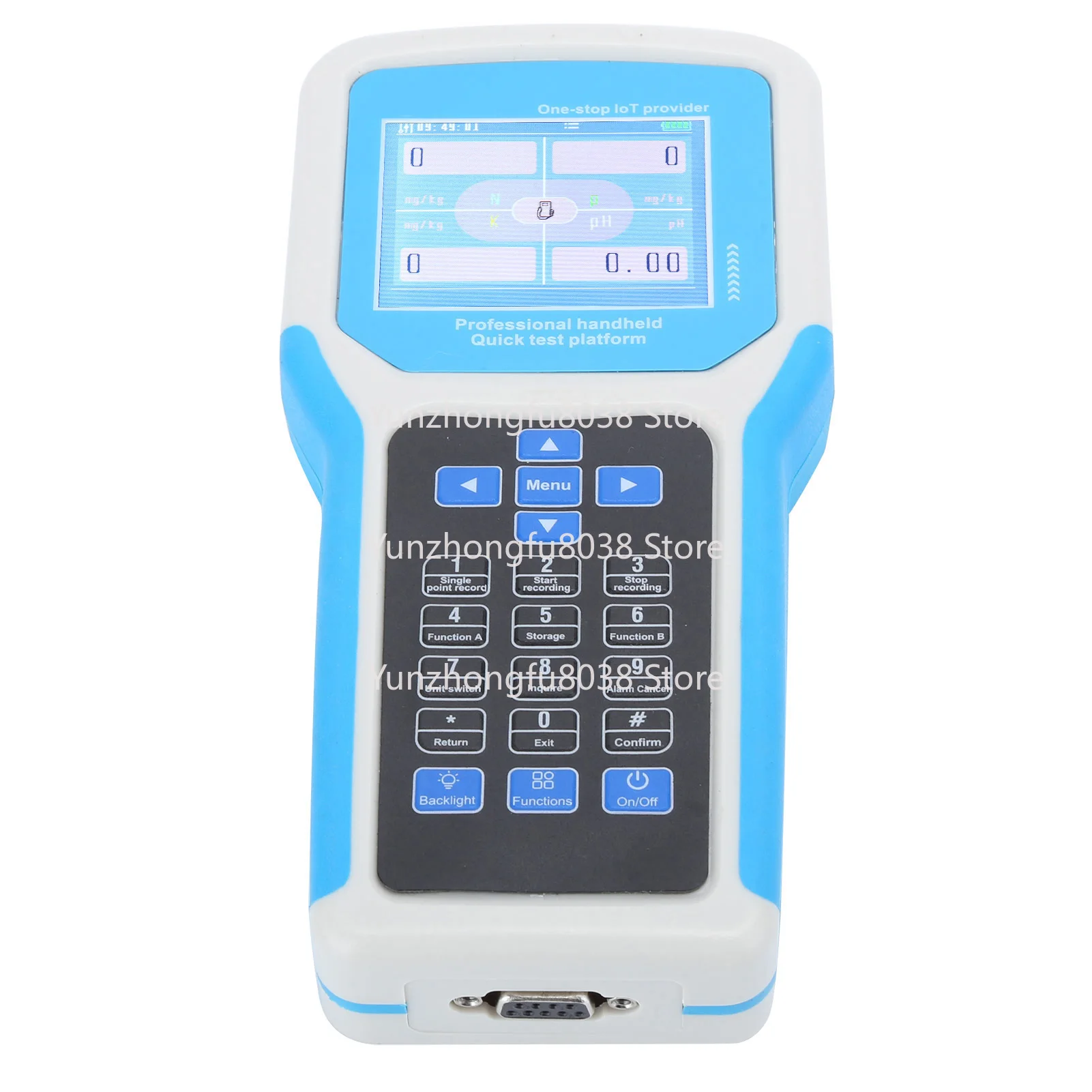 

Intelligent Soil Tester Temperature Humidity EC PH Nitrogen Phosphorus Potassium Meter English Version Soil NPK Tester