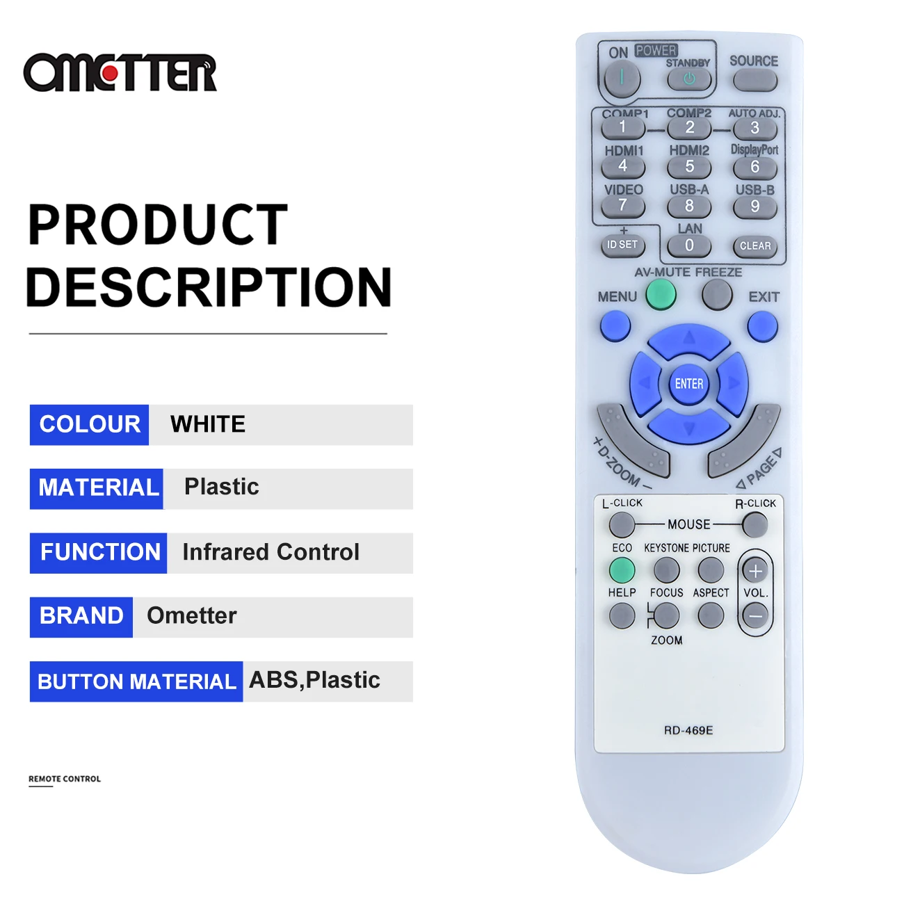 RD-469E per NEC Telecomando Del Proiettore M283X M322w M402x M322x Np-m282x