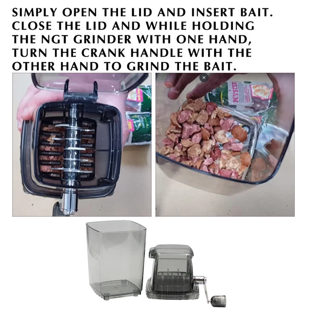 Fishing Bait Lure Crusher Grinder Manual Ice Crusher Multi-function Boilie Carp Fishing Hand Shake Ice Chopper