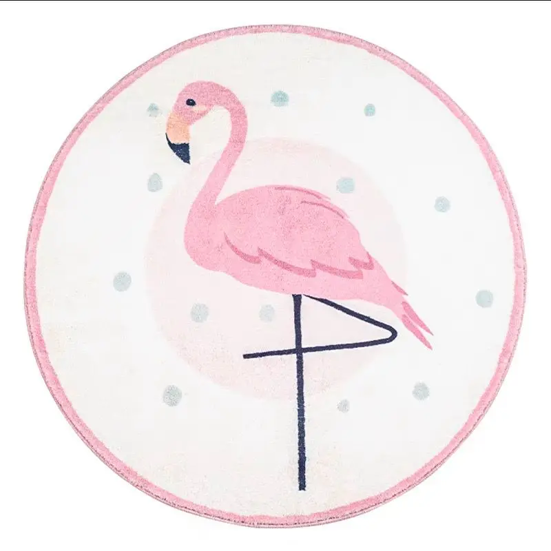 

Baby Cartoon Round Carpet for Kids Living Room Anti-Slip Study Toy Reading Area Pad Baby Crawling Carpets Play Letter Rug