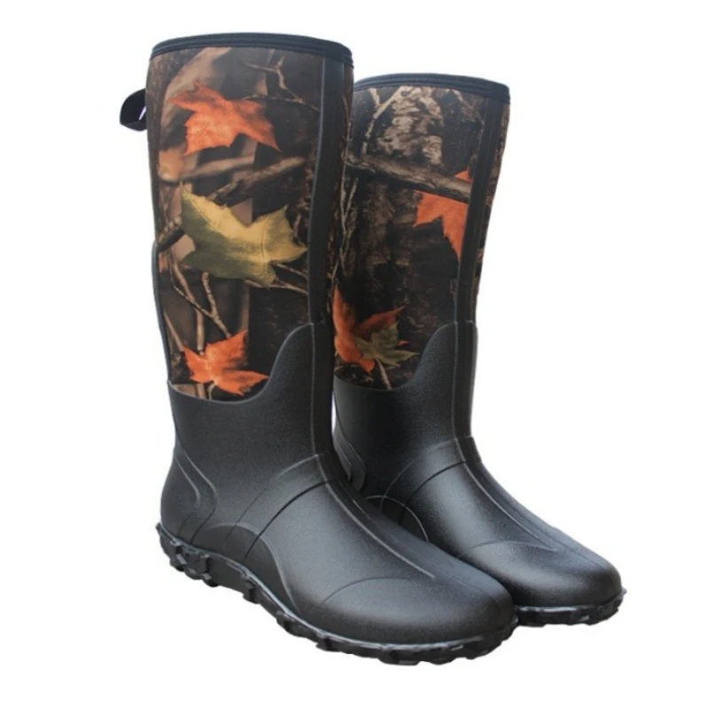 

39-46 Men's High Tops Rain Boots Wader Shoes Rubber PVC Breathable Water Wading Shoes Outdoor Waterproof Fishing Hunting Boots