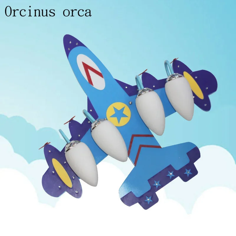 Creative cartoon aircraft chandelier kindergarten children's room boys girls bedroom modern eye protection led Chandelier