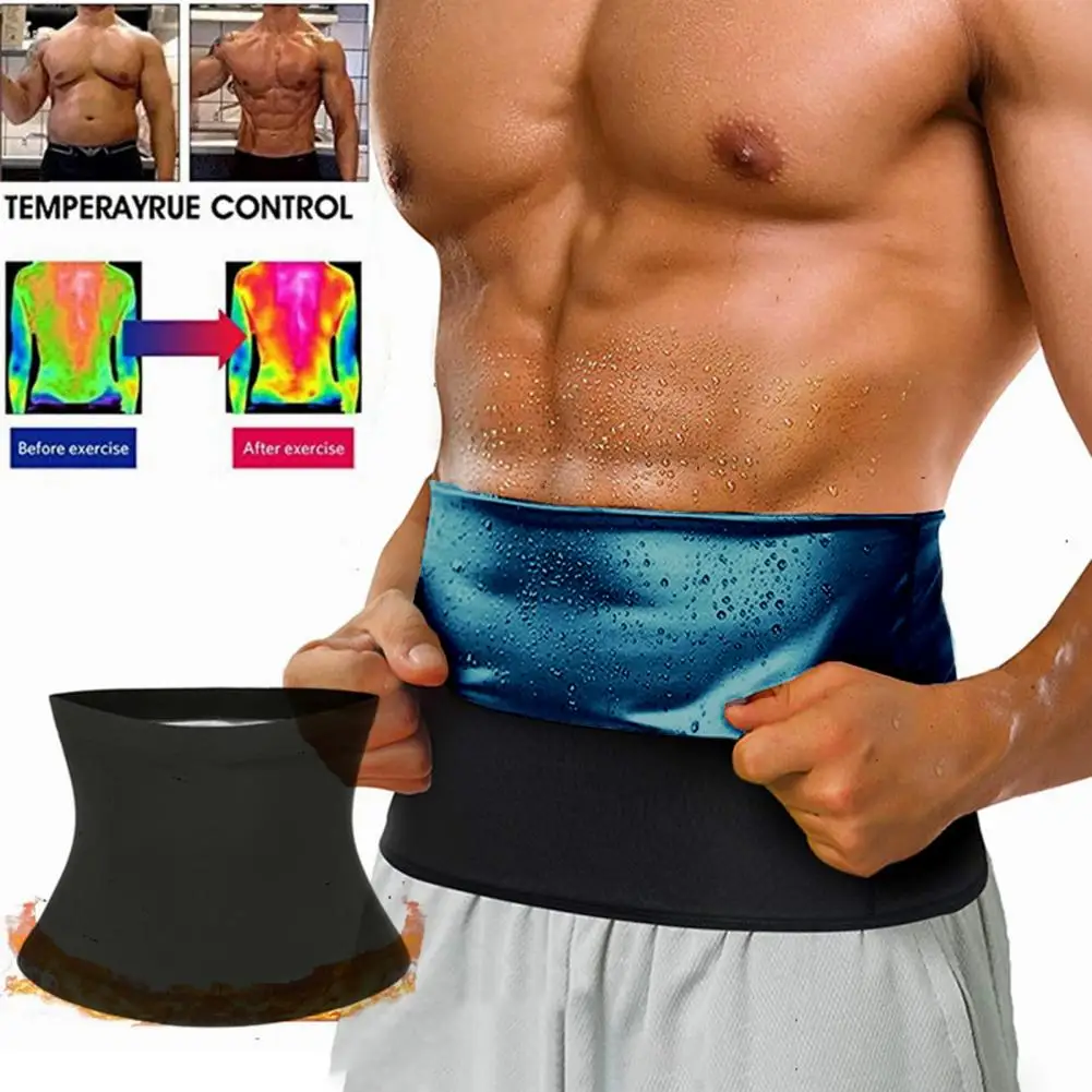 Wrap Sweat Band Men Waist Trimmer Belt S to 5XL Elastic Tummy Control Male Beer Belly Stomach Fitness Supplies