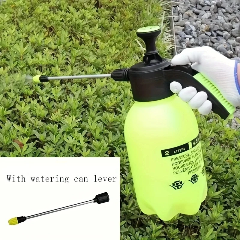 2 liters of Adjustable Foam Hand Pressure Water Sprayer With watering can lever- Durable Handheld Bottle for Car Wash & Home Cle