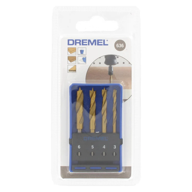 Imagem -06 - Conjunto de Brocas Dremel 636 para Madeira Metal Vidro Ferramentas Elétricas de Plástico Broca Torcida de Alta Qualidade 36 mm Peças