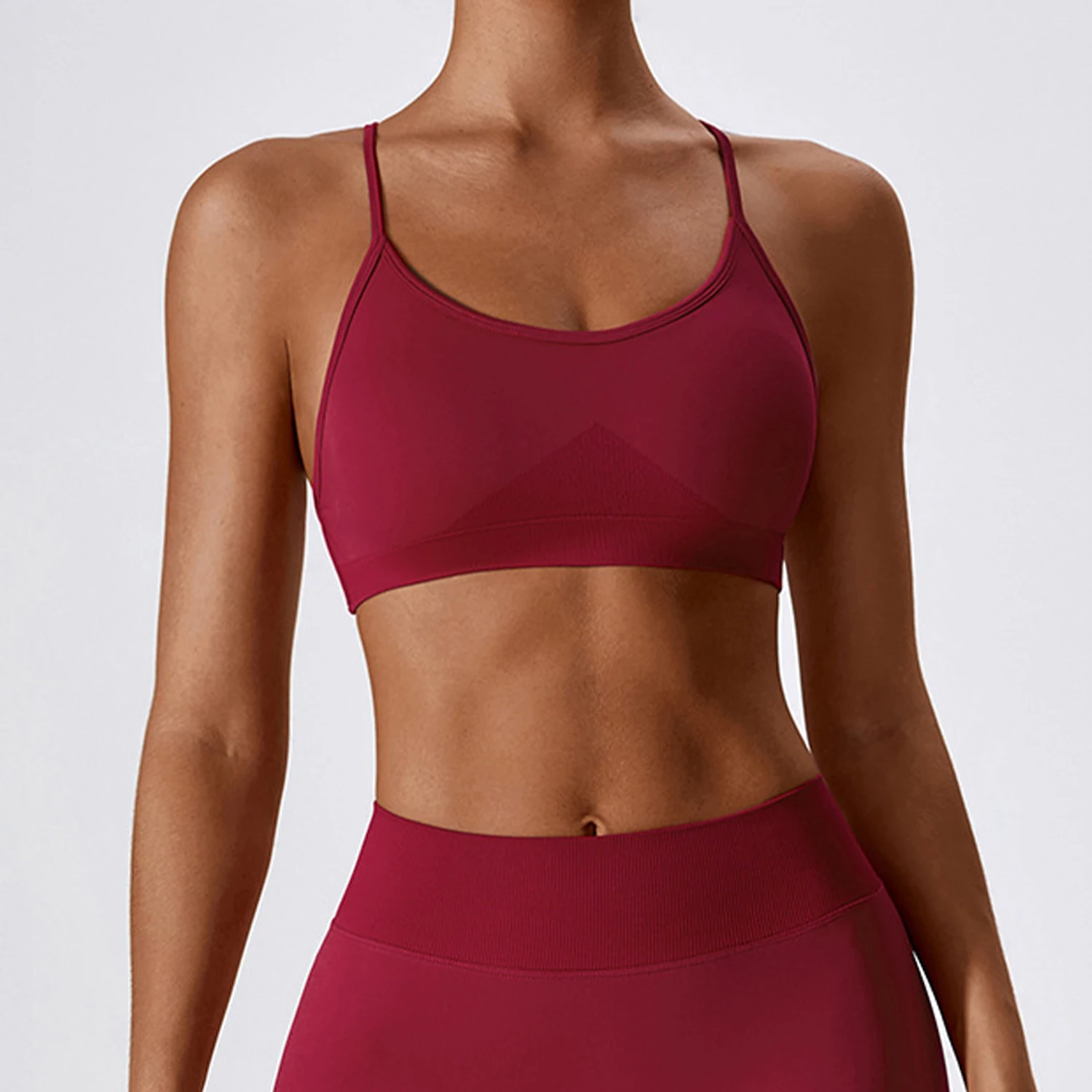 

Women Seamless Impact Sports Bra Cross Back Push-Up Yoga Top Fitness Gym Active Wear Running Underwear Workout Fitness Clothing