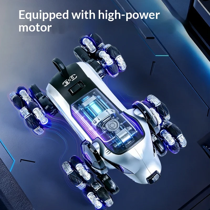 New RC Stunt Robot Dog 8 Wheel Electric Toy Car Gesture Dual Control Multi Form Vehicle For Kids Boys Birthday Gift