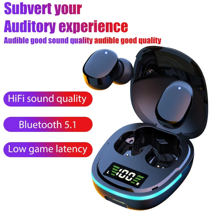 TWS G9S Bluetooth Earphones Wireless Headphones HiFi Headset Waterproof Noise Reduction Sports Earbuds With Mic For Smartphones