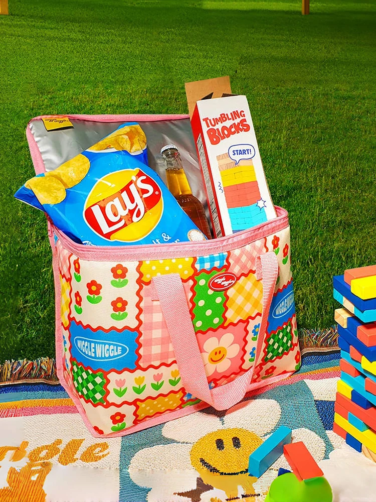 Glasslo & Wigglewiggle Collaborative Outdoor Draagbare Lunchtas Geïsoleerde Koelreistas Fly Storage Organizer