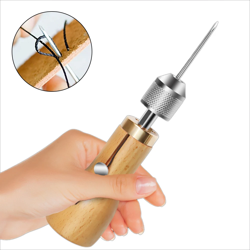 Shoemaker Canvas Repair Tools Stitching Belt Strips Leather Sewing Awl Kit Waxed Thread Hand Sewing Tools Leather Craft Edge DIY
