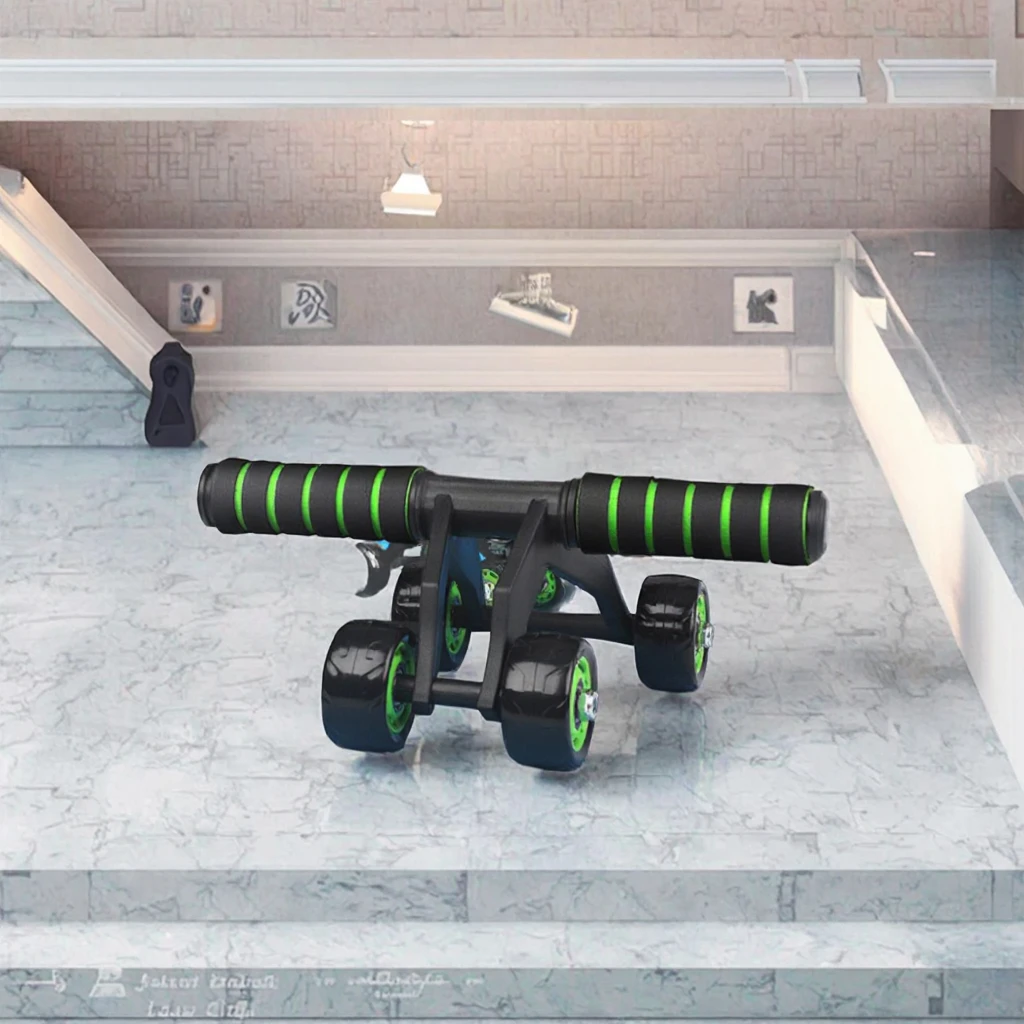 

4-колесный ролик для пресса из полипропилена, унисекс, для домашних тренировок, 0.77 кг