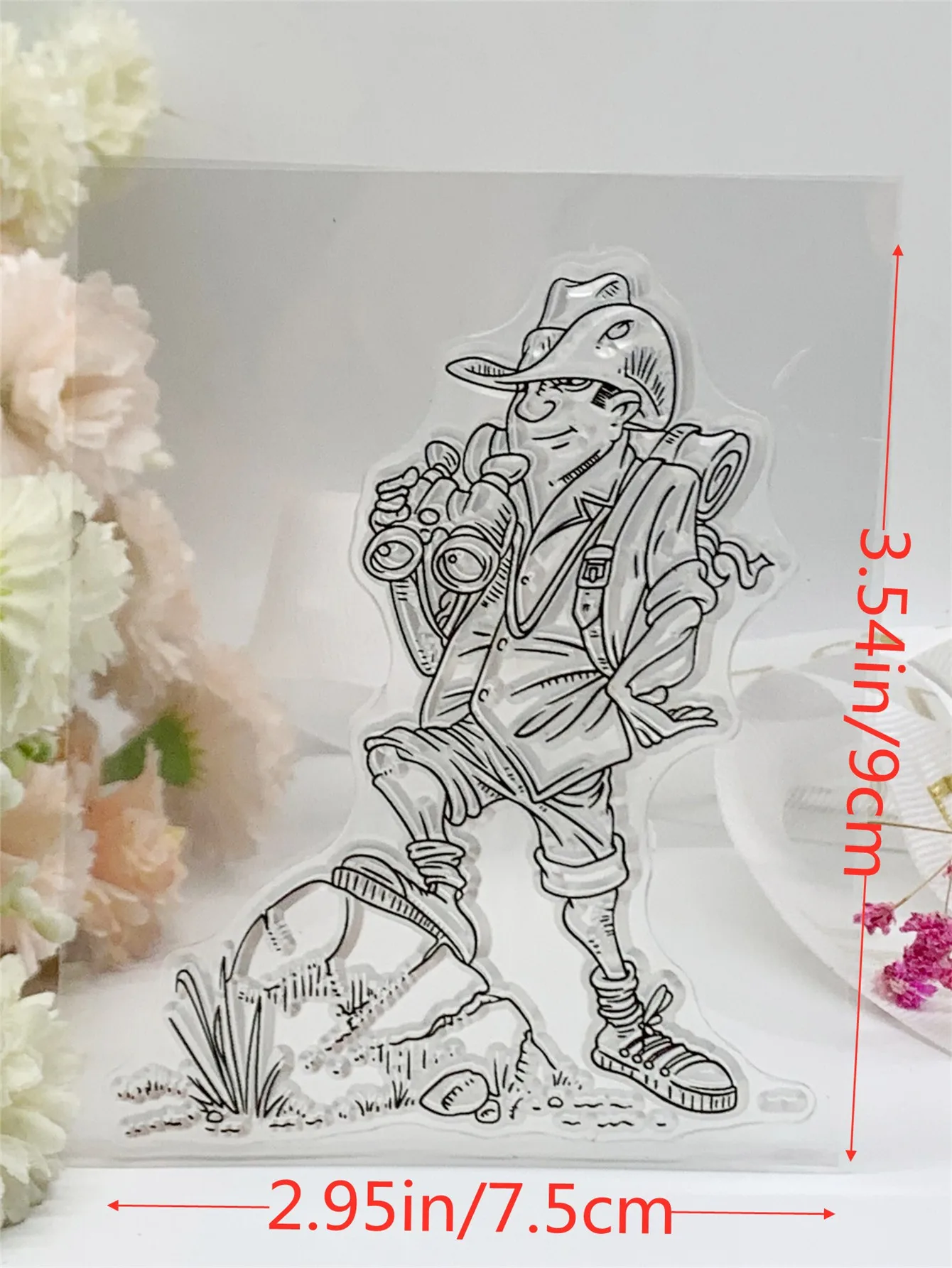 Custom Male Mountaineering Transparent Silicone Rubber Stamp And Die Sheet Cling Scrapbooking DIY Cute Pattern Photo Album