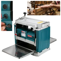 220V Electric Woodworking Planer Blade Multi-function Tool Household Single-sided 1850W High-power Desktop Machinery Wood Planer