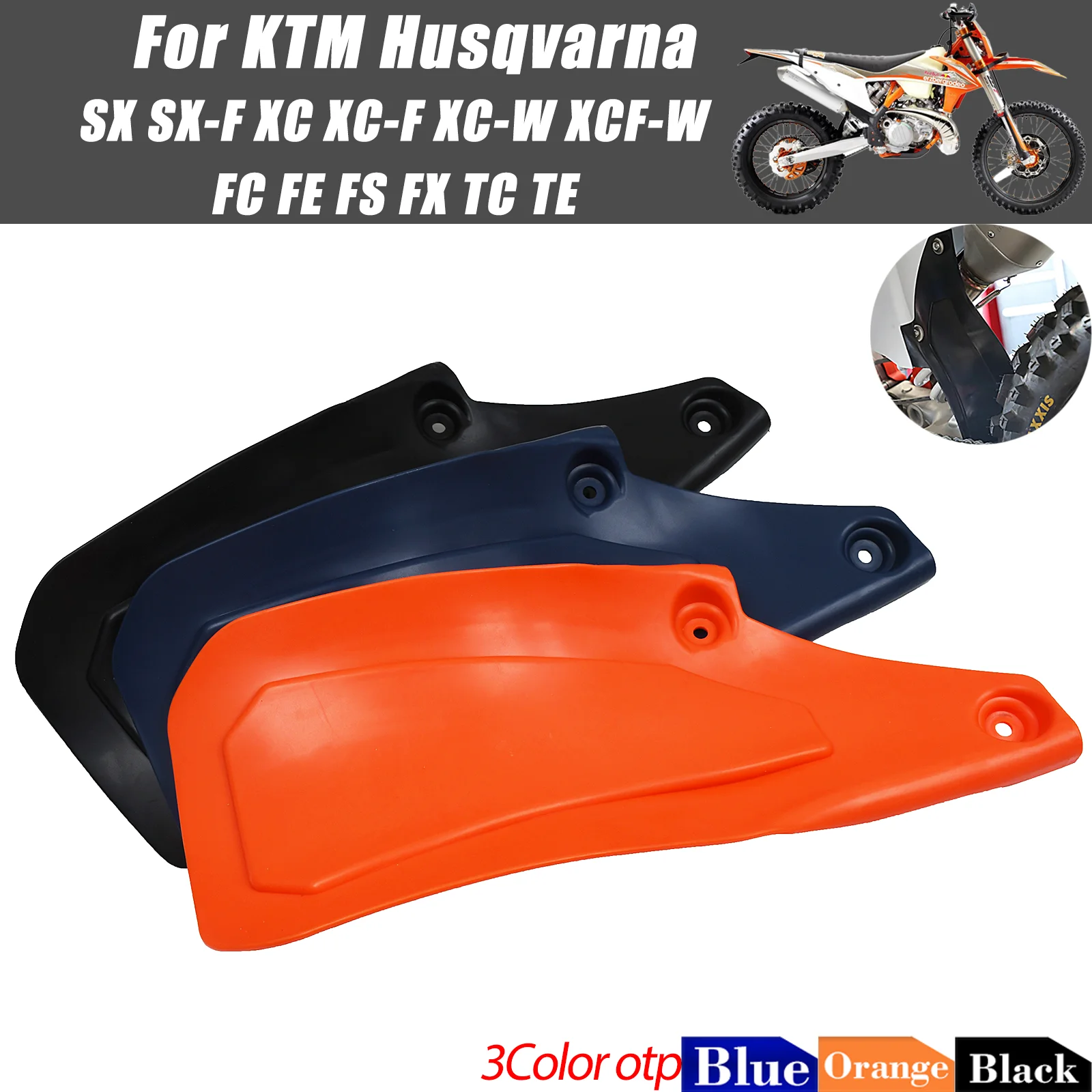 Motorcycle Rear Fender Mudguard Kit Shock Absorber Air Box Mud Flap Splash Guard For Husqvarna KTM SXF XC XCF EXC EXCF XCW XCWF