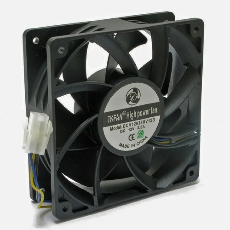 B+ 4pcs DCH12038HV12B   for  ULTRA HIGH SPEED SERVER MINER FAN 12V 2.5A 120x38mm 3-Pin