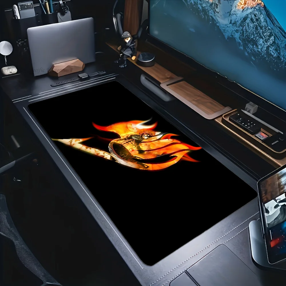 لوحة ماوس للألعاب كبيرة القفل ، ذيل أنيمي F-Fairy ، لوحة ماوس شعار ، لوحة مفاتيح الكمبيوتر حصيرة طاولة مكتب