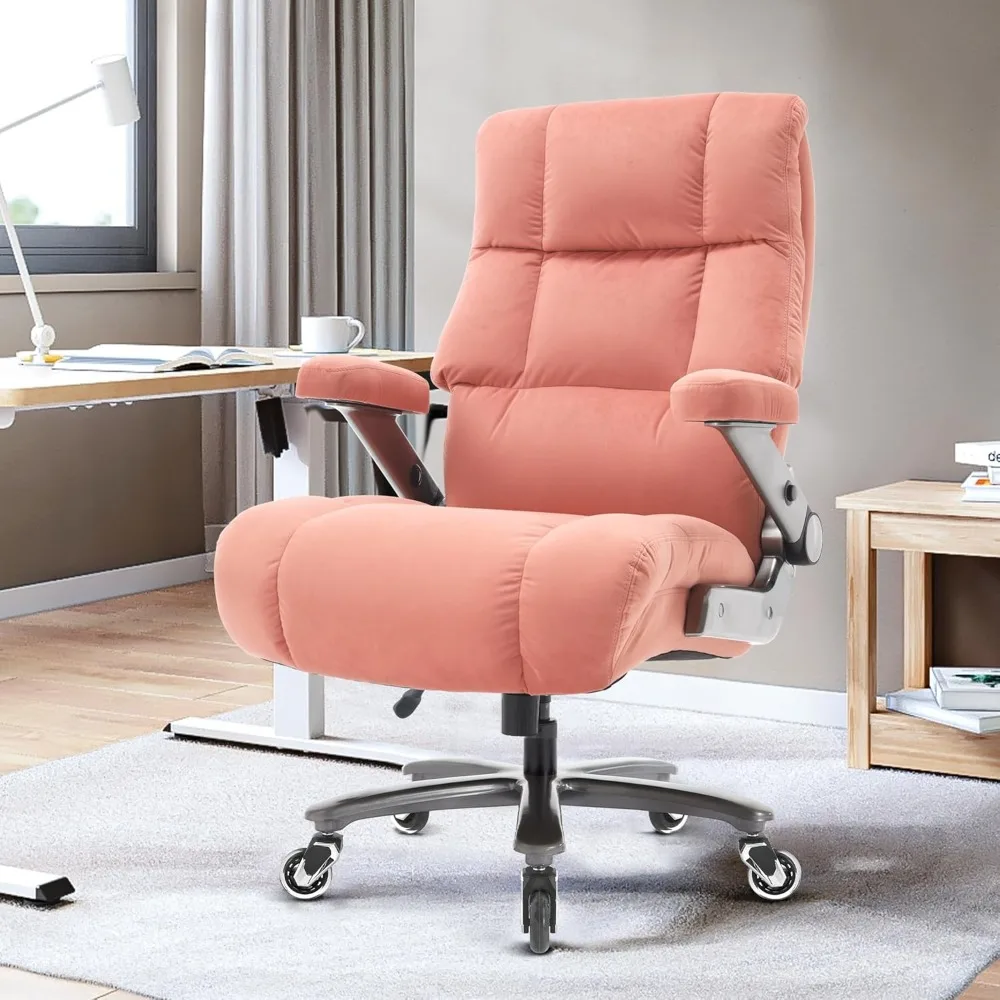 Office Chair 700lbs,with Adjustable Lumbar Support,Heavy Duty Quiet Wheels Metal Base