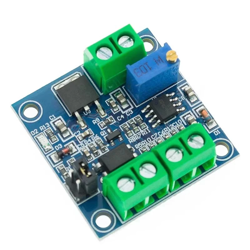 Módulo convertidor de PWM a voltaje 0%-100% 0-10KHz a 0-10V 10V, convertidor de señal Digital a analógica PWM, módulo de potencia ajustable