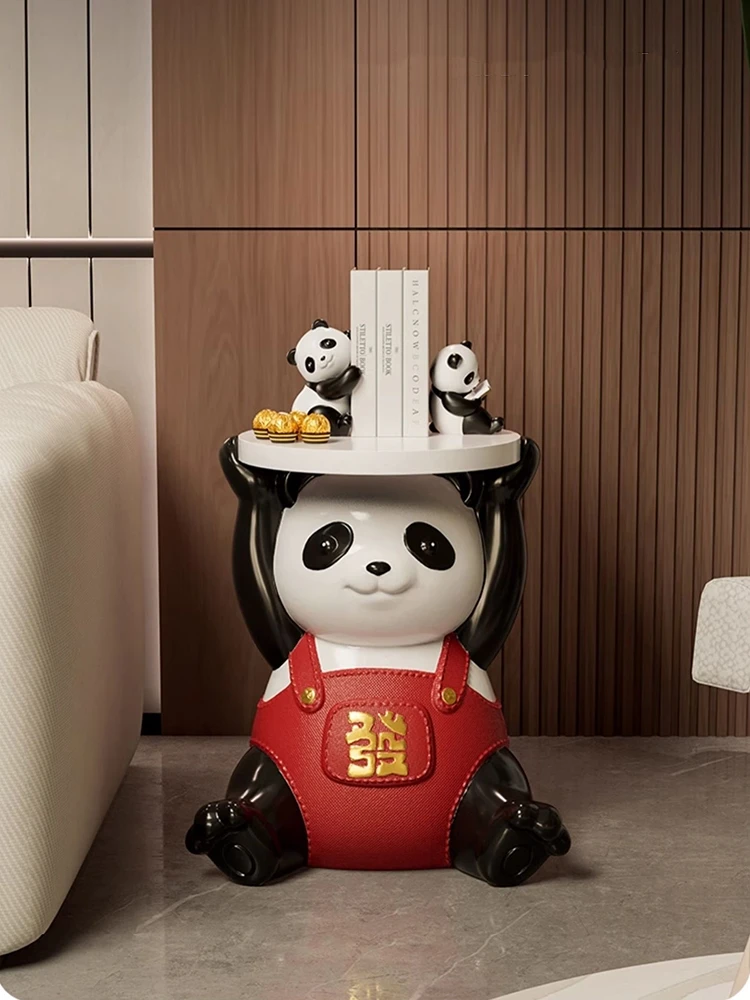 

Home Decor Panda Statue Floor Storage Ornament Living Room Sofa Side Tables Animal Sculpture Coffee Tables Bedroom Bedside Table