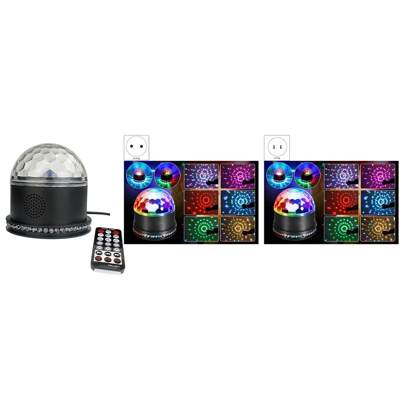 Dj Light LED Bluetooth Speaker Crystal Magic Ball Light Voice Control Remote Control Mp3 Player For Disco Party