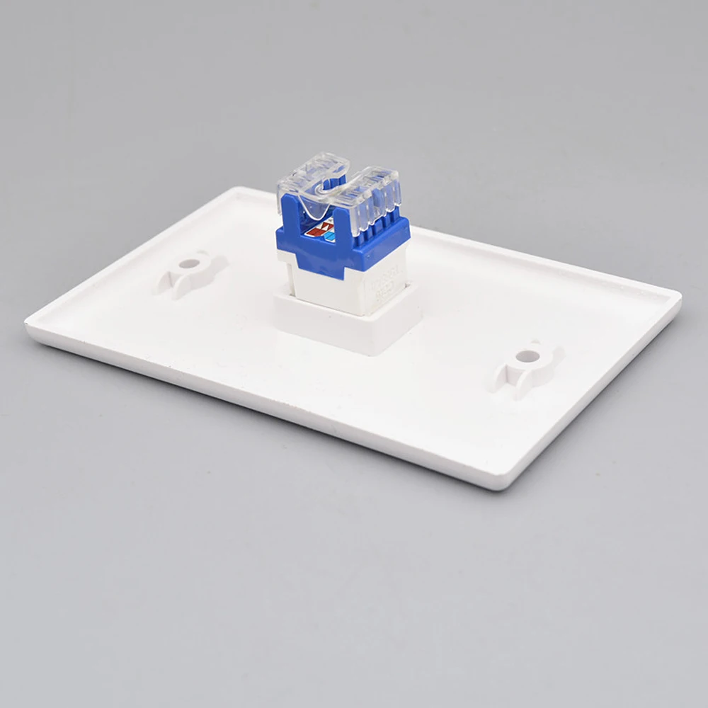 1/2/3/4/6 Port CAT6 RJ45 120 Type Jack Wall Plate Female To Female Network Socket In White for Internet Patch Cord USA Faceplate