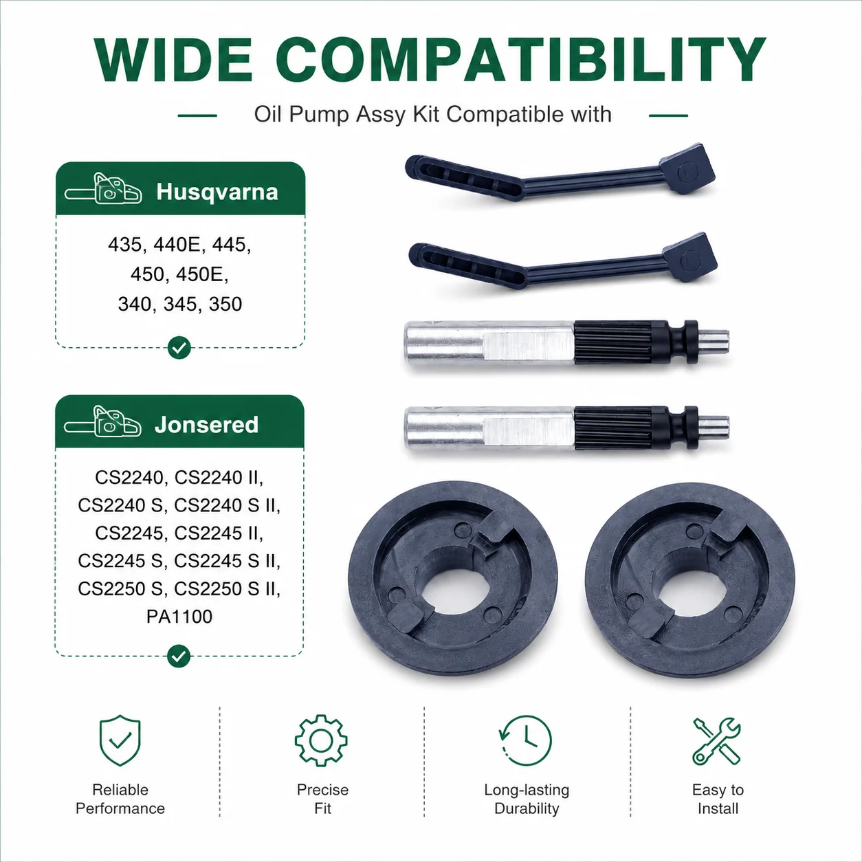 Oil Pump Assy Worm Gear Oiler Hose Kit Replaces 540057901 503932101 For Husqvarna 435 440E 445 450 450E 340 345 350 EPA Chainsaw