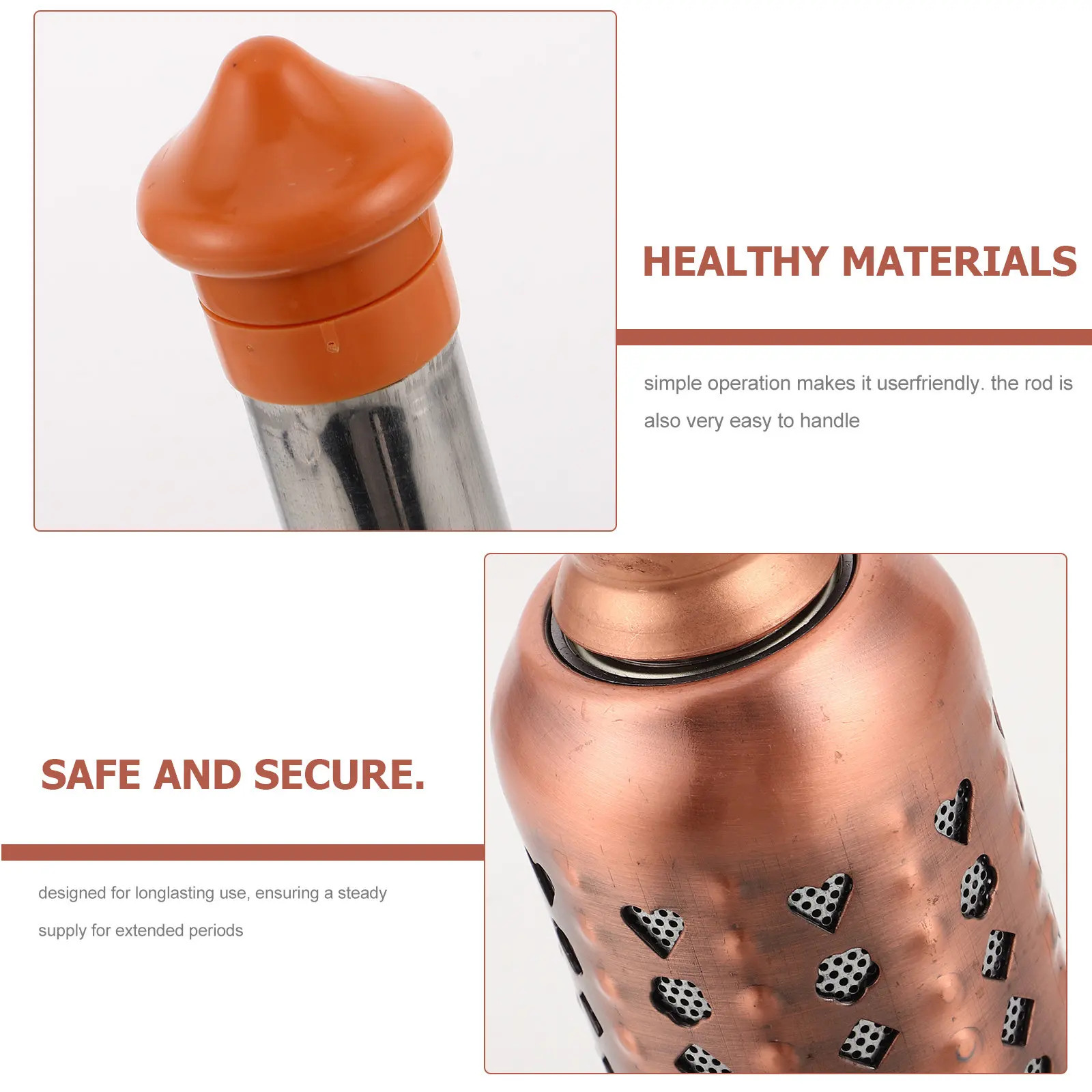 Bronze Moxa Therapy Stick Large Handheld Rolling Portable Moxibustion Tool Smokeless Moxa Burner Massage Acupoint Heat