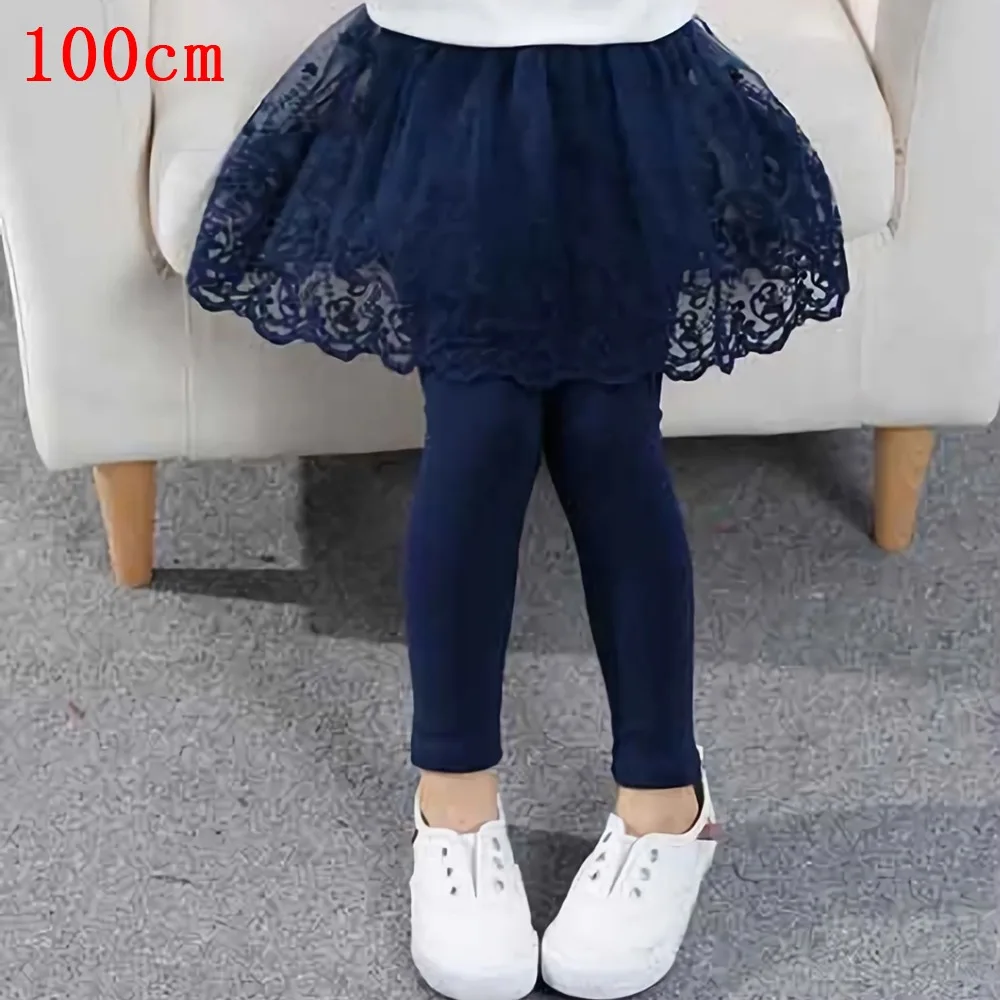 

Новые хлопковые леггинсы для маленьких девочек, облегающая юбка-брюки, дизайнерская кружевная юбка принцессы, брюки, кружевная детская одежда для маленьких девочек