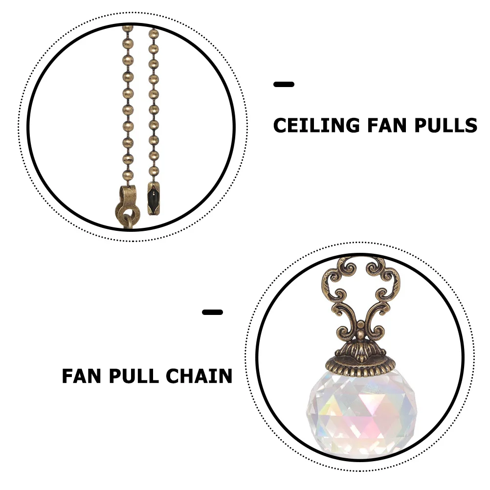 

2Pcs Elegant Ceiling Fan Pull Chain Extensions Premium Beaded Ball Design for Modern Ceiling Lights and Air Circulation Fans