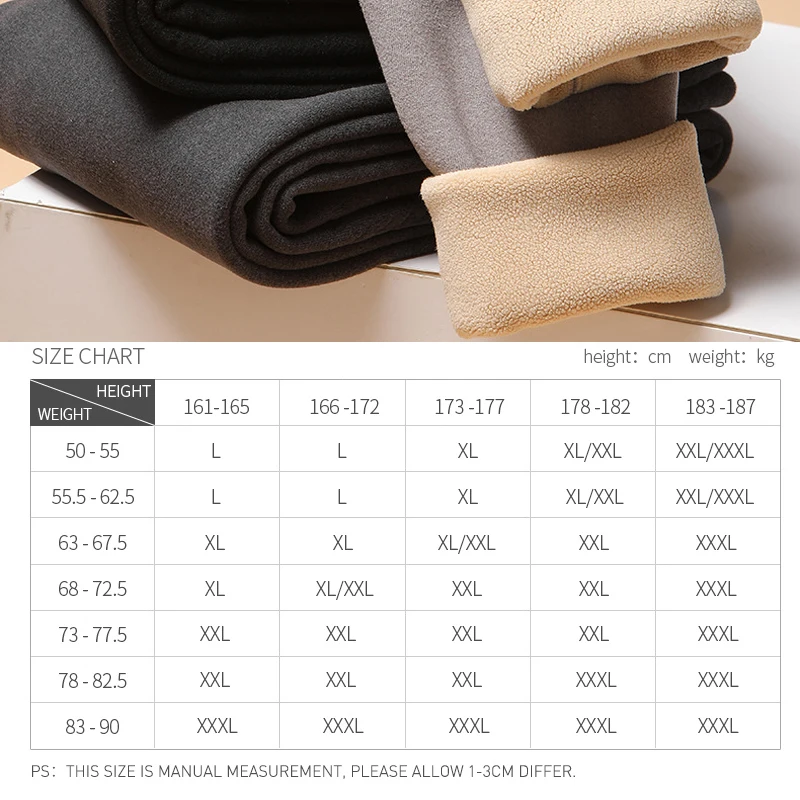 Winter Warm Mens Warm Leggings Tight Men\'s Long Johns Fleece Wool Warm Underwear Elastic Tights Male Thermal Warm Pants