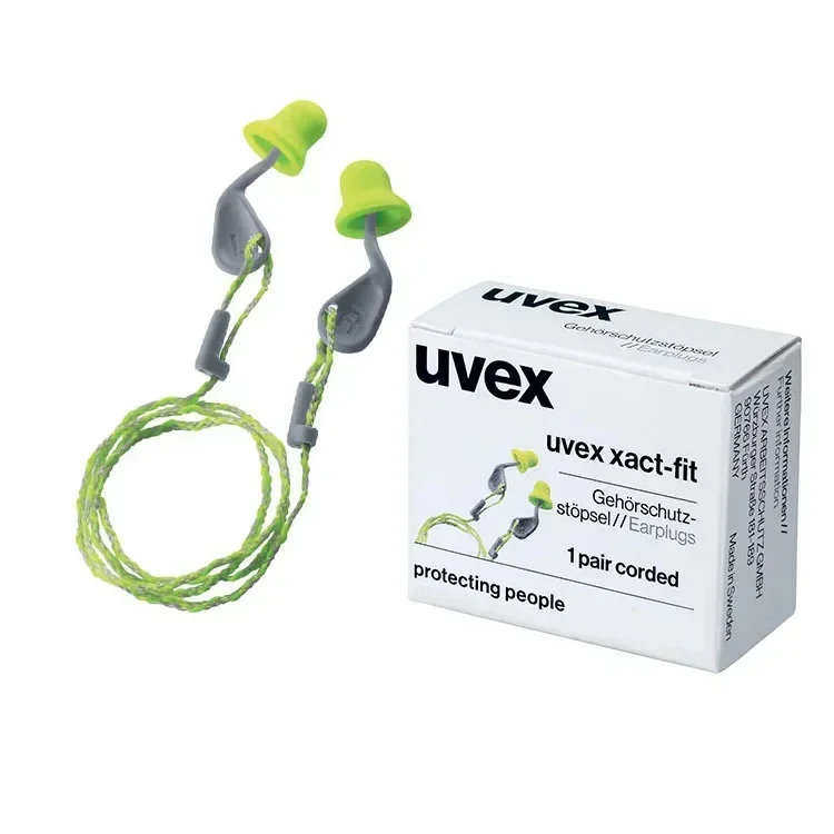 Uvex xact-fit 2124001 Tapones para los Oídos Industriales con Reducción de Ruido Silenciosa, Protección Auditiva para la Construcción