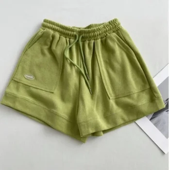 Women's Wide-Leg Drawstring Shorts 5 2026 Women's Comfortable Loose Wide-legged Drawstring A Pants Slim Waist Slim Fit Casual Home Versatile Sports Shorts New 5