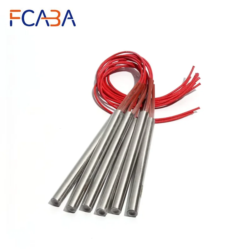 FCABA 5PCS 17mm 190~220mm 201SUS Single Head Dual Cartridge Heater 110/220/380V 800/820/850/900/920W Electric Heating Element
