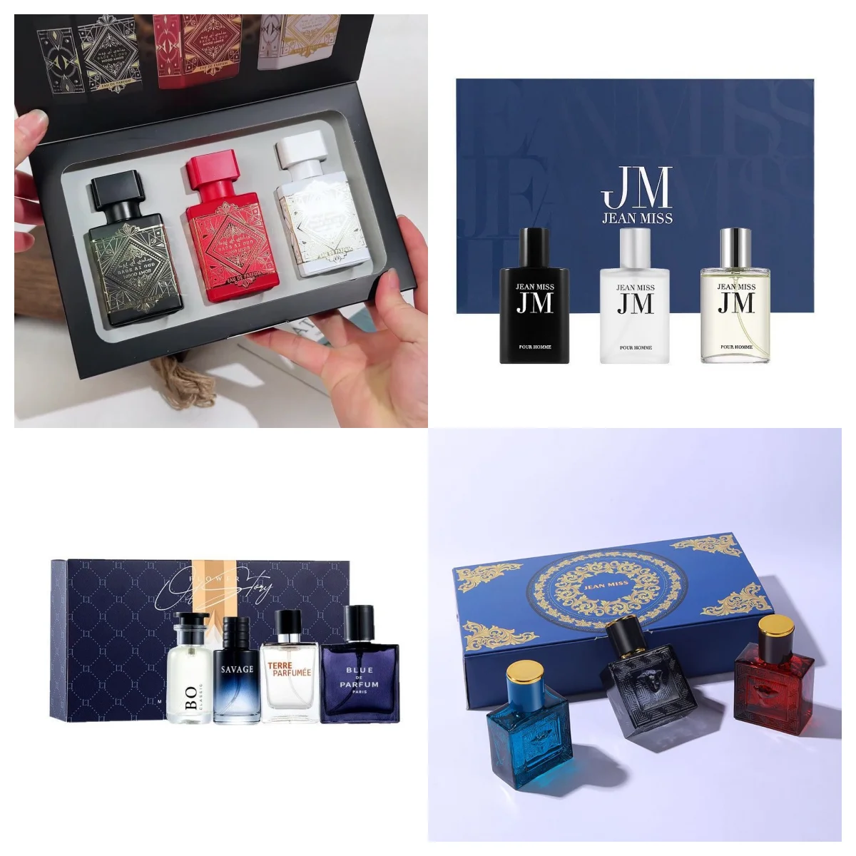 4 PCS/Set Men's Perfume Gift Set 3x30ml Long Lasting Woody Citrus Ocean Eau De Toilette Spray for Daily Work Dating Casual Use view 3