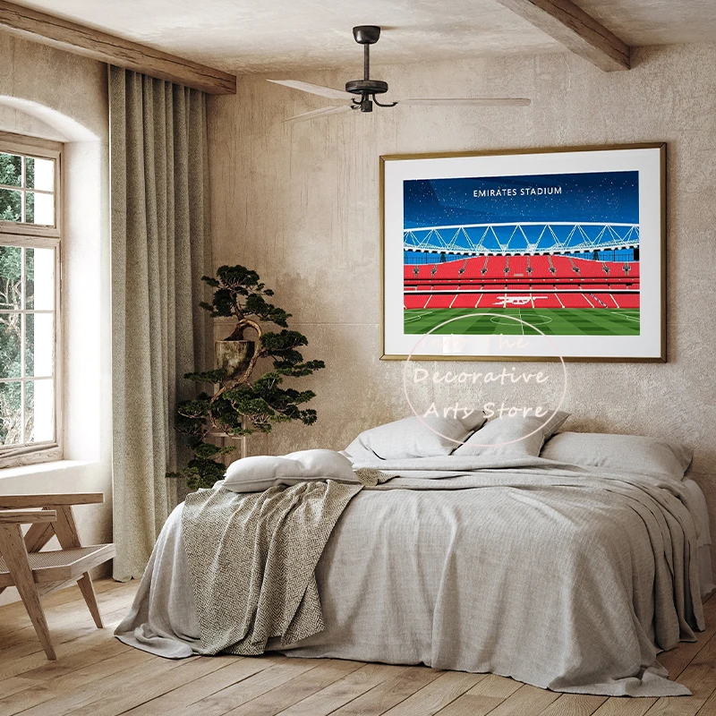 Classic Famous Sports Liverpool Anfield Stadium Arsenal Stadium Old Trafford Stadium Poster Canvas Paintings Wall Art Home Decor
