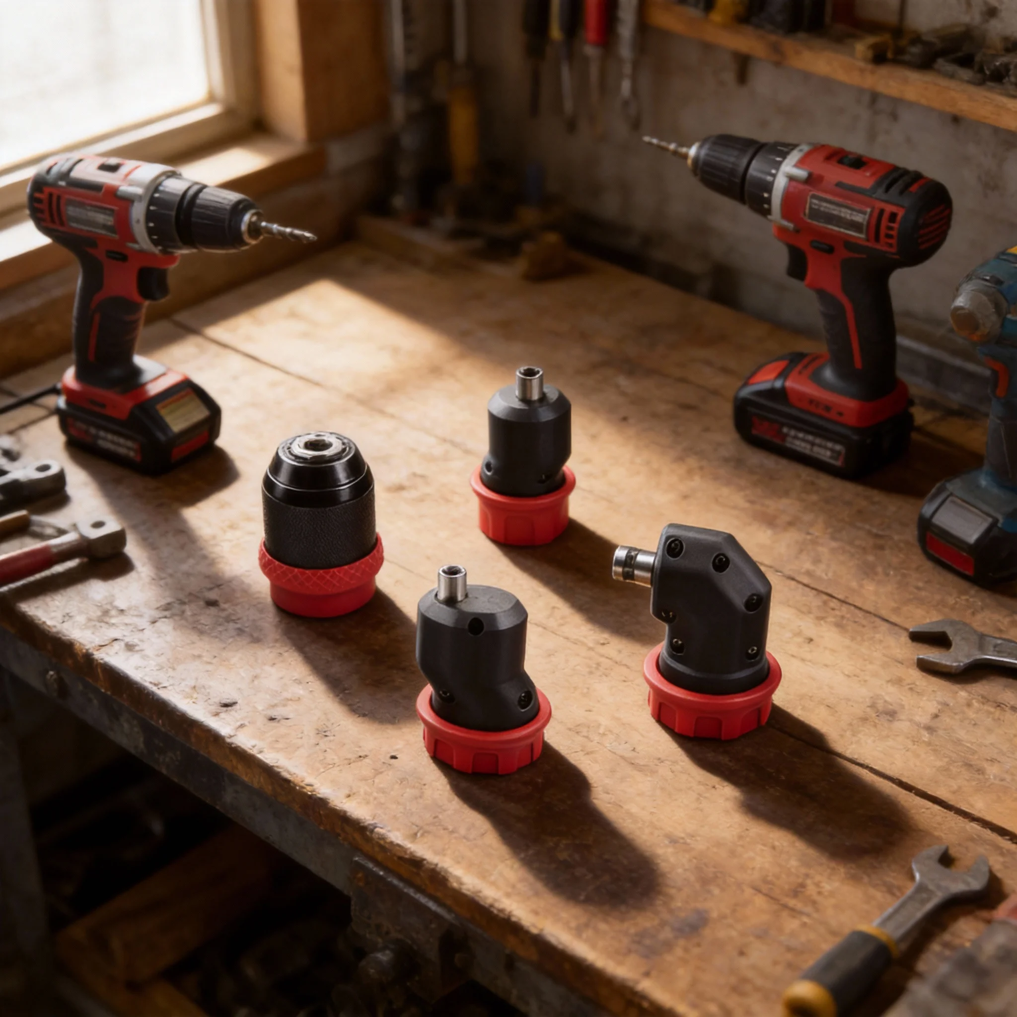 

2PCS Brushless Rechargeable Electrical Drill Chuck Quick-release For 6.35mm Bit Electric Drill Chuck Converter