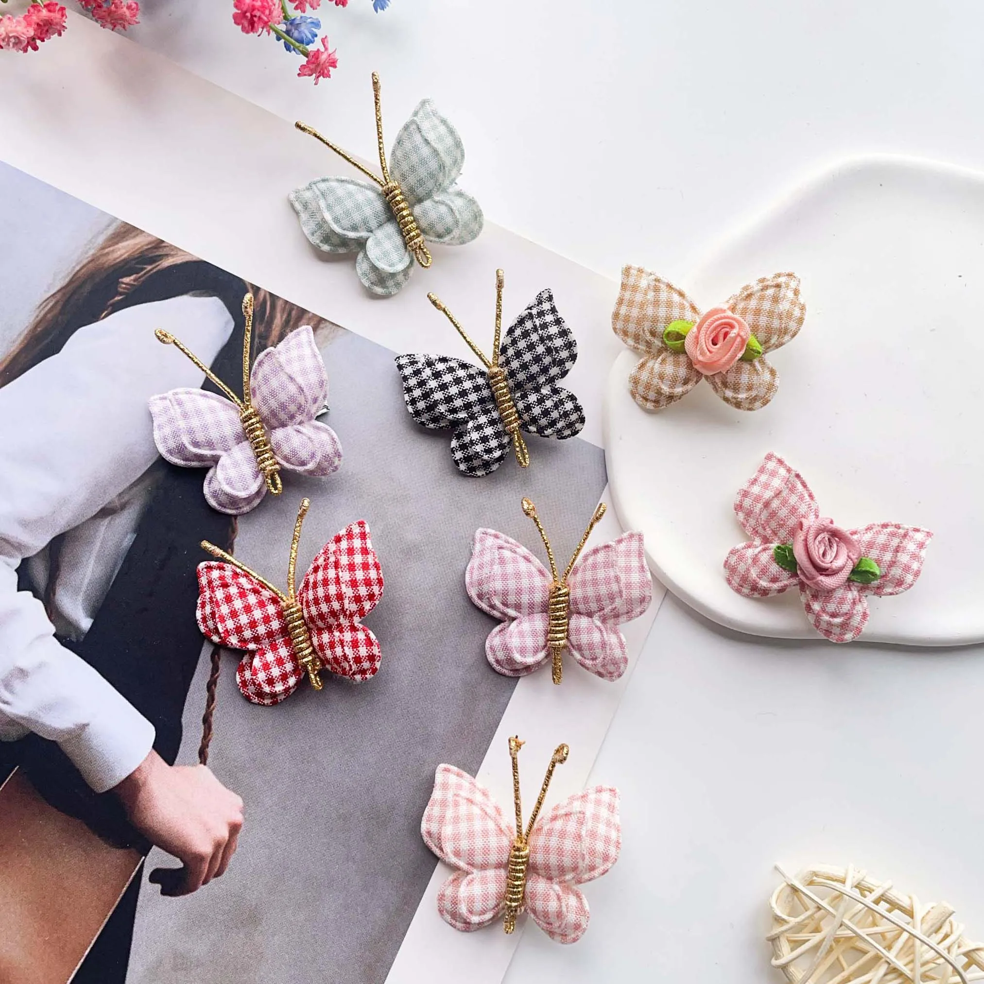 1PCS مشبك شعر الفراشة للطفل فتاة الجملة أزياء دبوس الشعر الأطفال لطيف باريت الخريف الشتاء طفل إكسسوارات الشعر هدية