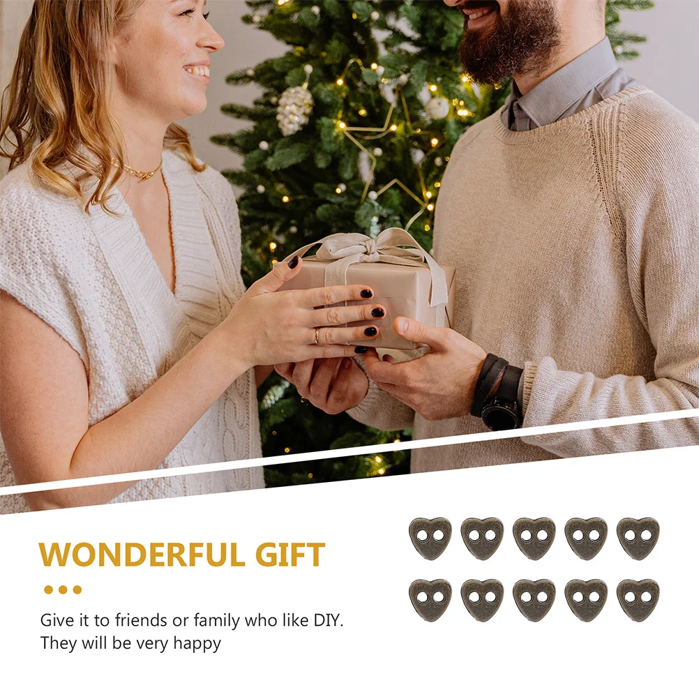 150 قطعة من أزرار سبيكة صغيرة على شكل قلب، مستلزمات خياطة ذاتية الصنع لتزيين الملابس، أزرار قلب صغيرة، مواد ذاتية الصنع