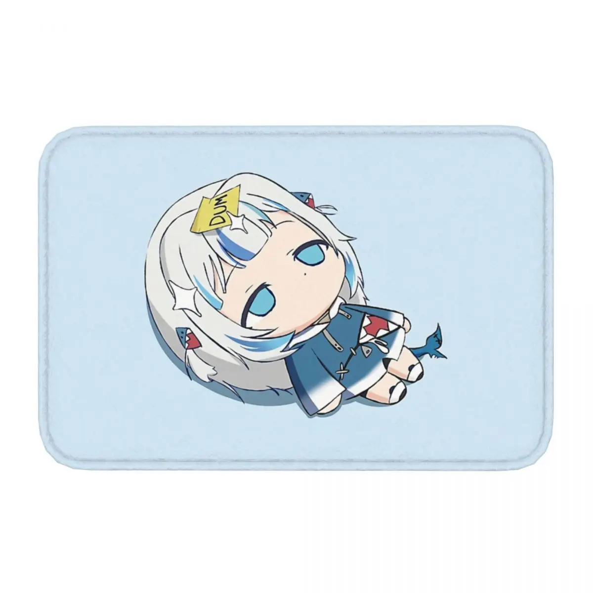 Hololive Production Fictitious Virtual Youtuber Vtuber Bath Mat Gura Guar Chibi Rug Home Doormat Kitchen Carpet Entrance Door